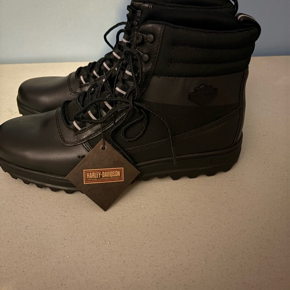 Harley-Davidson Men's Black Lace-Up Boots - Picture 4 of 8